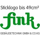 Brust/Hosenbein Sticklogo Fink Gebäudetechnik