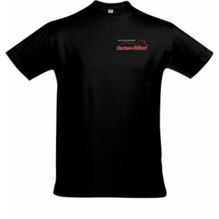 Hartsee-Stüberl Herren Baumwolle T-Shirt schwarz