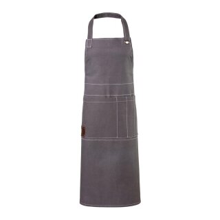 Canvas Latzschürze B 75 x L 100 cm stonewashed silbergrau