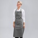 Canvas Latzschürze B 75 x L 100 cm stonewashed silbergrau