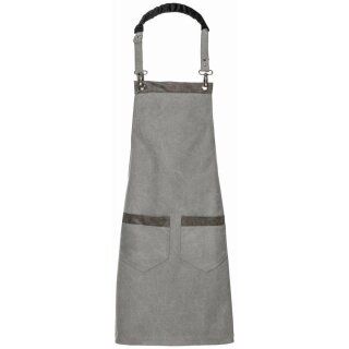 Latzschürze Canvas zwei Taschen graphit
