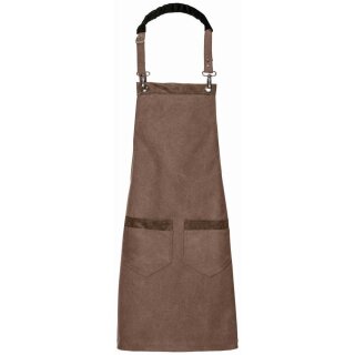Latzschürze Canvas zwei Taschen toffee