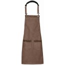 Latzschürze Canvas zwei Taschen toffee