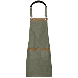 Latzschürze Canvas zwei Taschen Flaschengrün