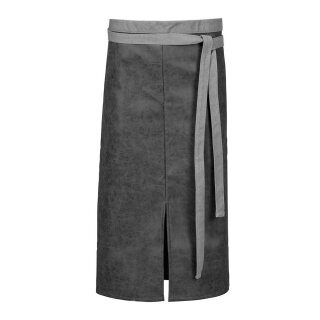 Bistroschürze in Lederoptik mit Schlitz, B 100 x L 75cm, dark grey