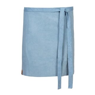 Vorbinder Rindspaltleder, Velours, B 88 x L 45 cm, light blue
