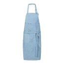 Latzschürze Rindspaltleder, Velours, B 59 x L 88 cm light blue