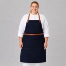 Latzschürze im Jeanslook, stretch, B 100 x L 80 cm, navy