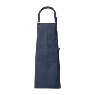 Latzschürze Dublin, gewachst, B 75 cm x L 90 cm, navy