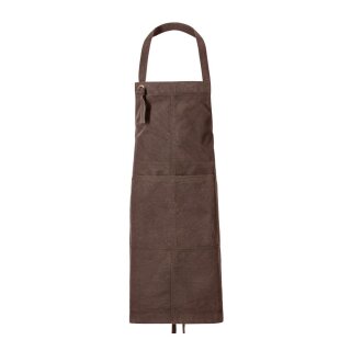 Latzschürze Oxford, gewachst, B 75 x L 90 cm, toffee