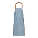 Latzschürze, denim stripe, B 68 x L 85cm, light blue