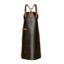 Leder-Latzschürze Classic XL, B 60 x L 89cm, schwarz