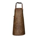 Leder-Latzschürze Vintage, B 60 x L 82cm, rust