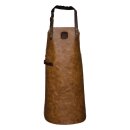 Leder-Latzschürze Vintage, B 60 x L 82cm, cognac