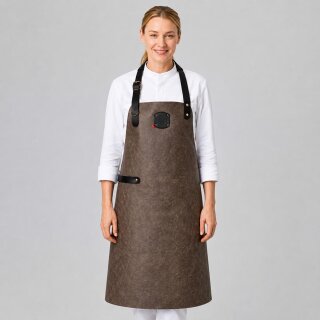 Leder-Latzschürze Vintage, B 60 x L 82cm, taupe