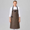 Leder-Latzschürze Vintage, B 60 x L 82cm, taupe