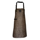 Leder-Latzschürze Vintage, B 60 x L 82cm, taupe