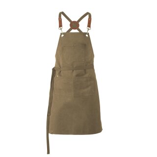 Unisex-Latzschürze olive