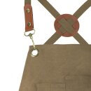 Unisex-Latzschürze olive