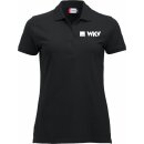 WKV Damen Baumwolle Polo schwarz