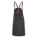 Latzschürze Casual Style mit X-Kreuzung, graphit, B 70 x L 80 cm