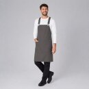 Latzschürze, Casual Style, mit Kreuzbindung, graphit, B 88 x L 80 cm