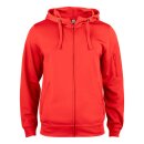 Basic Active Hoody Full Zip - Red