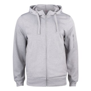 Basic Active Hoody Full Zip - Grey Melange