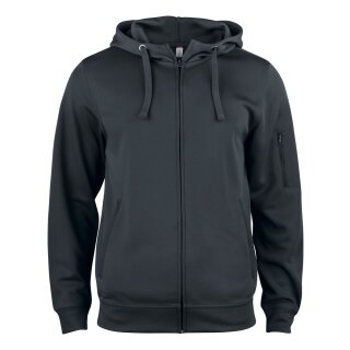 Basic Active Hoody Full Zip - Black