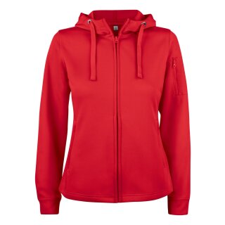 Basic Active Hoody Full Zip Women - Red