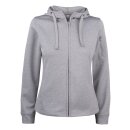 Basic Active Hoody Full Zip Women - Grey Melange