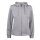 Basic Active Hoody Full Zip Women - Grey Melange