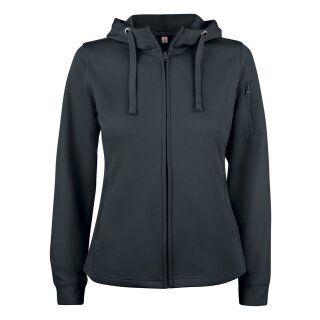 Basic Active Hoody Full Zip Women - Black