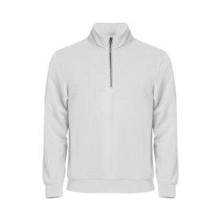 Basic Half Zip - White