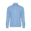 Basic Half Zip - Hellblau