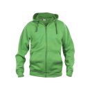 Basic Hoody Full Zip - Apple Green