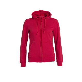 Basic Hoody Full Zip Women - Red