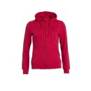 Basic Hoody Full Zip Women - Red