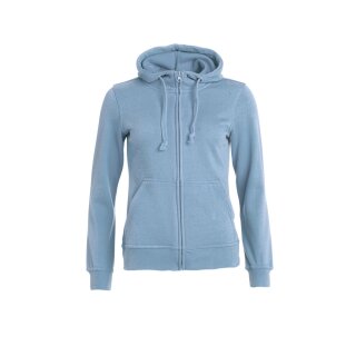 Basic Hoody Full Zip Women - Light Blue