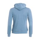Basic Hoody Full Zip Women - Light Blue
