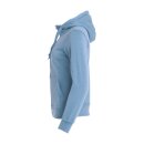 Basic Hoody Full Zip Women - Light Blue