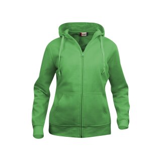 Basic Hoody Full Zip Women - Apple Green