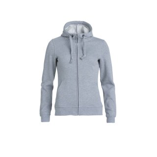 Basic Hoody Full Zip Women - Grey Melange