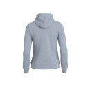 Basic Hoody Full Zip Women - Grey Melange