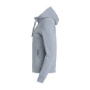 Basic Hoody Full Zip Women - Grey Melange