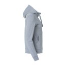 Basic Hoody Full Zip Women - Grey Melange
