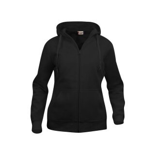 Basic Hoody Full Zip Women - Black