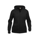 Basic Hoody Full Zip Women - Black