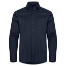 Stretch Shirt L/S - Dark Navy