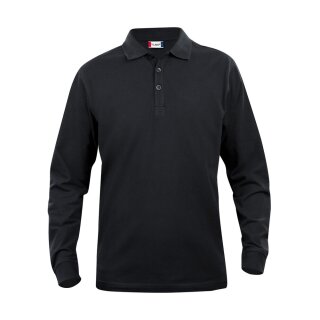 Basic Polo L/S Junior - Black